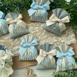 Sacchetto Sartoriale Nuvola con Ricamo Iniziale