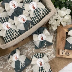 Sacchetto Sartoriale Verdone con Ricamo Iniziale