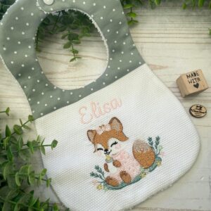 Bavaglino con Volpina e Nome Personalizzato