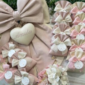 Coordinato Nascita Rosa Cipria e Panna