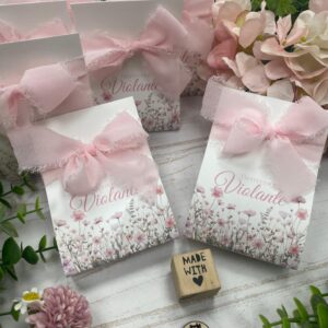 Porta Confetti Personalizzato Pink Flowers
