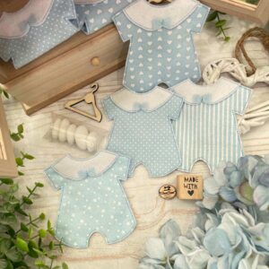 Mini Pagliaccetto Sartoriale Porta Confetti Azzurro