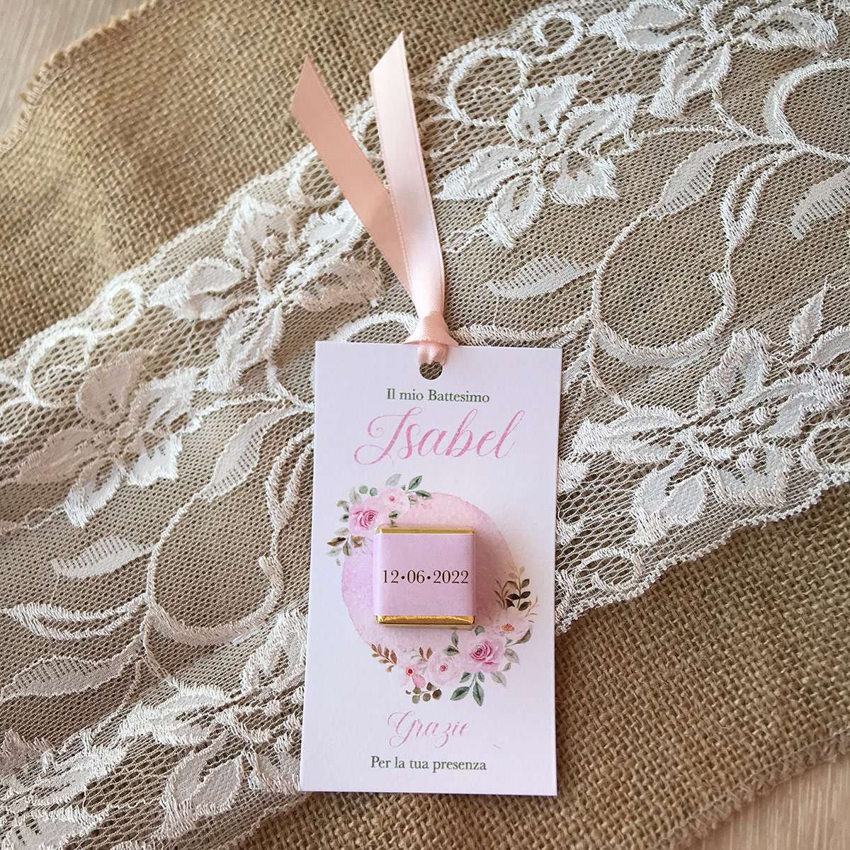 Segnaposto Personalizzato con Frase e Cremino