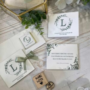 Segnaposto "Libro" Personalizzato con Grafica, Frase e Cioccolatino