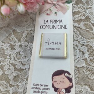 Segnaposto Personalizzato con Grafica, Frase e Cioccolatino