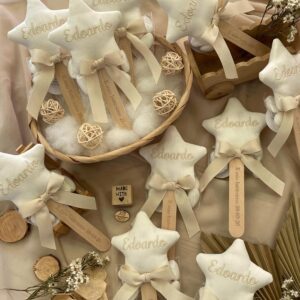 Bastoncino con Stellina Personalizzato Bianco con Nome