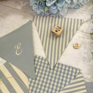 Festone con Bandierine Personalizzate in Cotone Colore a Scelta