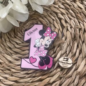 Calamita Minnie in Legno Personalizzata Taglio Laser