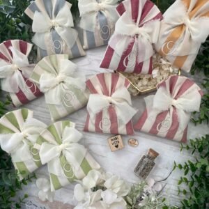 Sacchetto Sartoriale Colori Assortiti con Ricamo Iniziale